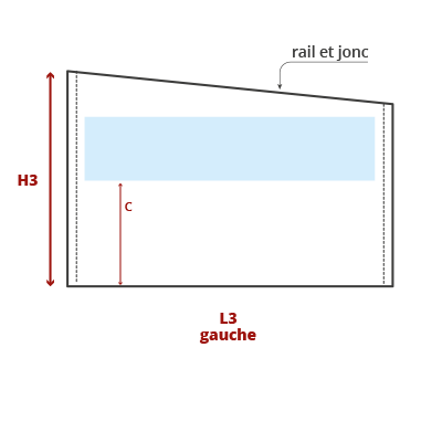 Schéma pergola côté gauche