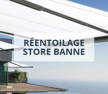 Réentoilage de store banne