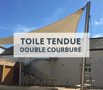 Toile tendue double courbure